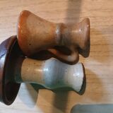 Bougeoirs en grès vintage