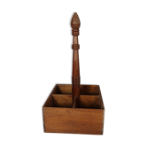 Walnut bottle holder