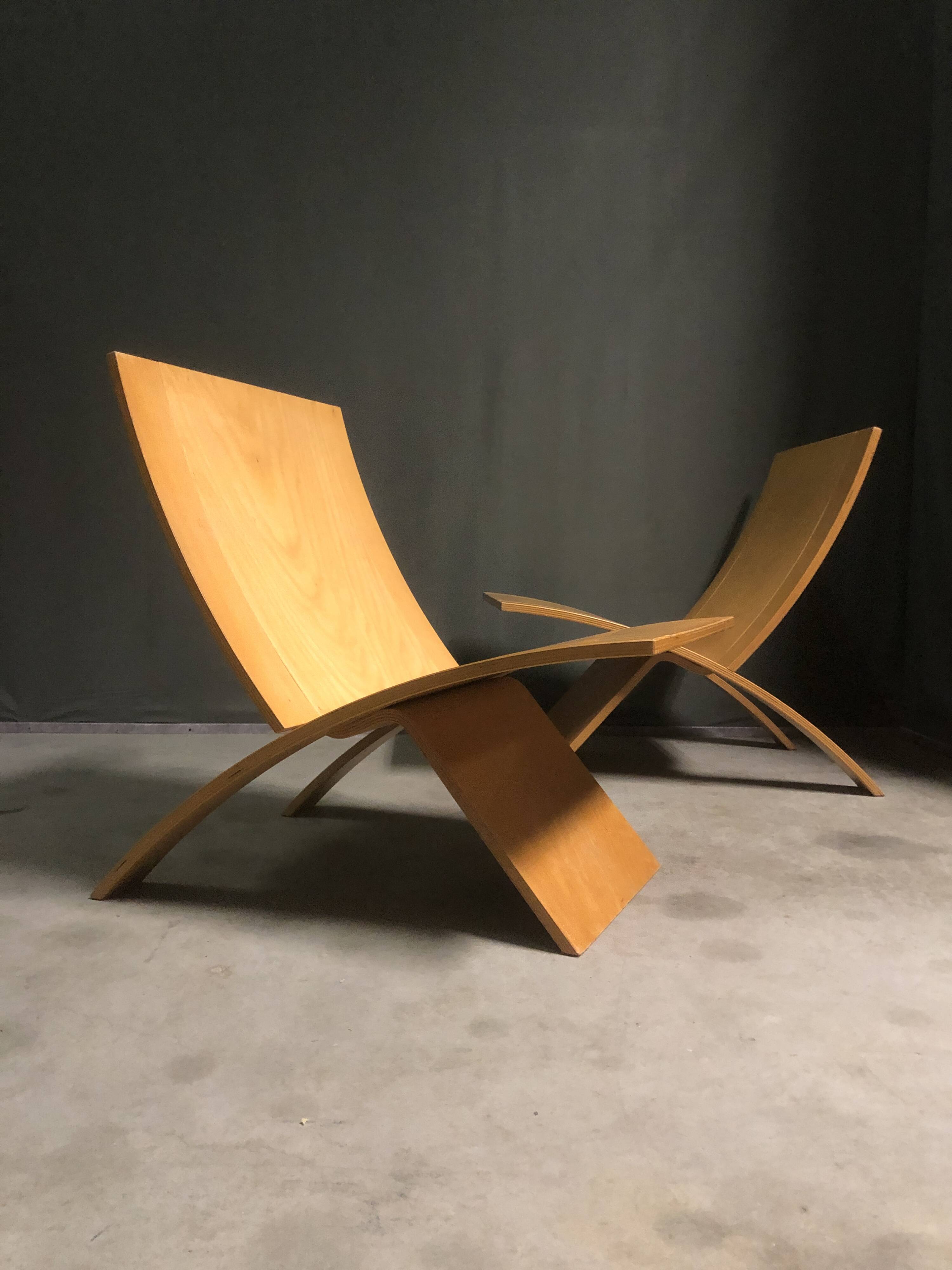 Pair of Laminex lounge chairs by Jens Nielsen, 1960s