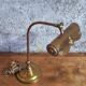 Art Nouveau desk lamp, solid brass with articulated arm – Belle Époque