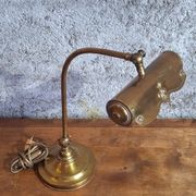 Art Nouveau desk lamp, solid brass with articulated arm – Belle Époque