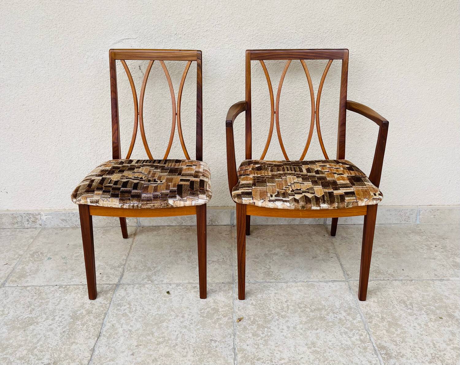 Chaise et fauteuil vintage 1960