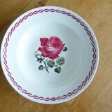 1 vintage Badonviller soup plate, Germaine pattern