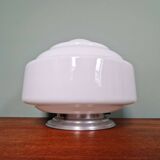 Plafonnier Art Déco en opaline blanche, années 1920-30