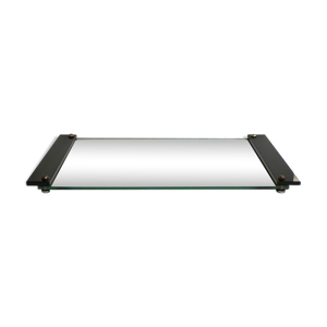 Plateau miroir et verre