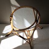 Vintage rattan round table