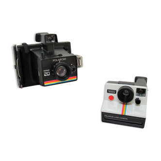 Two Polaroid Instant 20 Land Camera and 100 with vintage original boxes