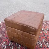 Leather ottoman chest