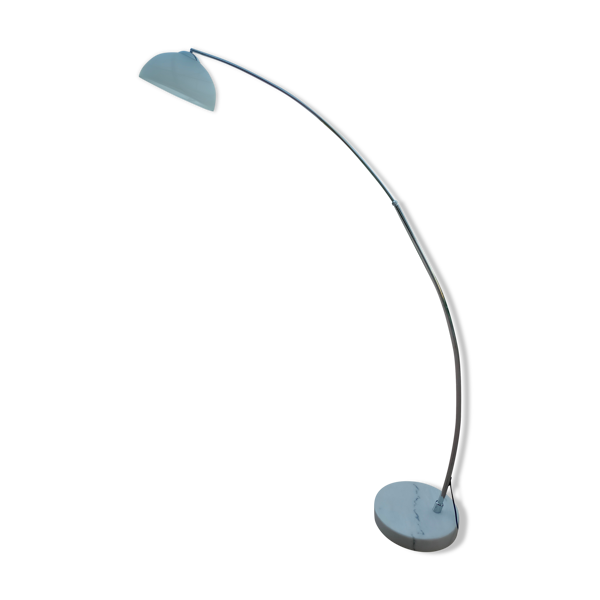 Lampadaire en arc chromé