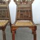 Paire de fauteuils à oreille du Rajasthan de 1920, en laiton, corde et  bois exotique massif