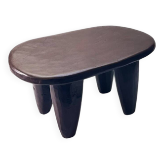 Tabouret Senoufo N1  " en massif bois | sculpté à la main | Authentique Piè