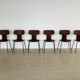 Set of 6 dining chairs model 3103 by Arne Jacobsen