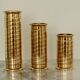 Mid-century Swedish brass candlestick trio