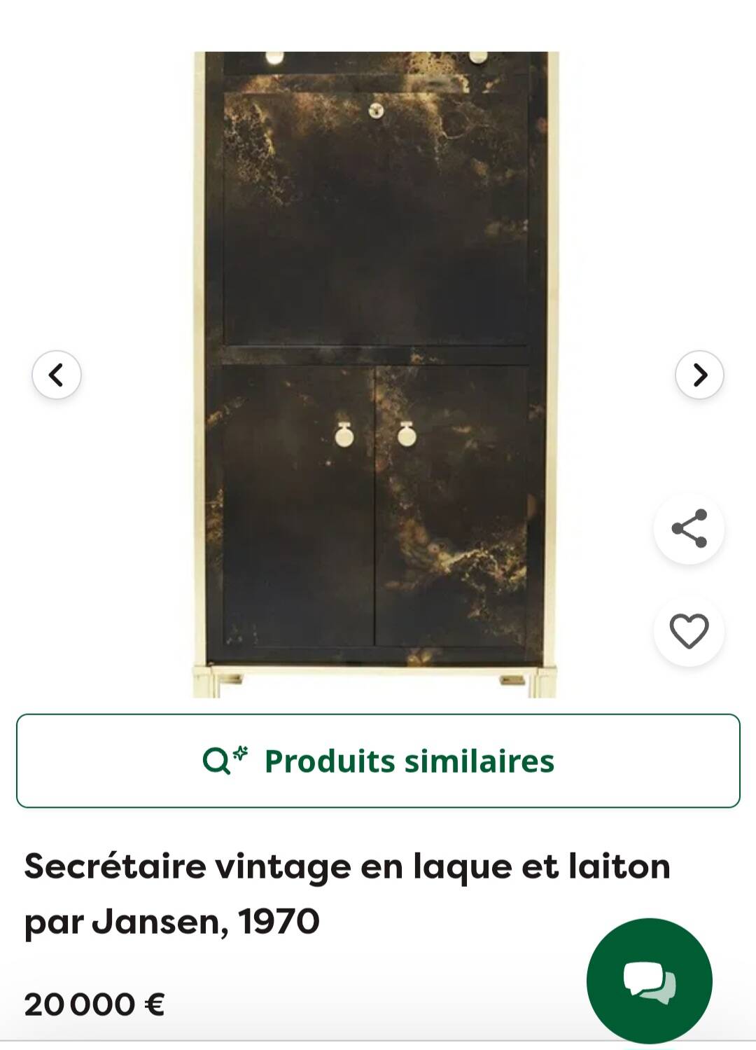 Black and gold lacquered Sanibloc furniture in the style of Maison Jansen, 1970