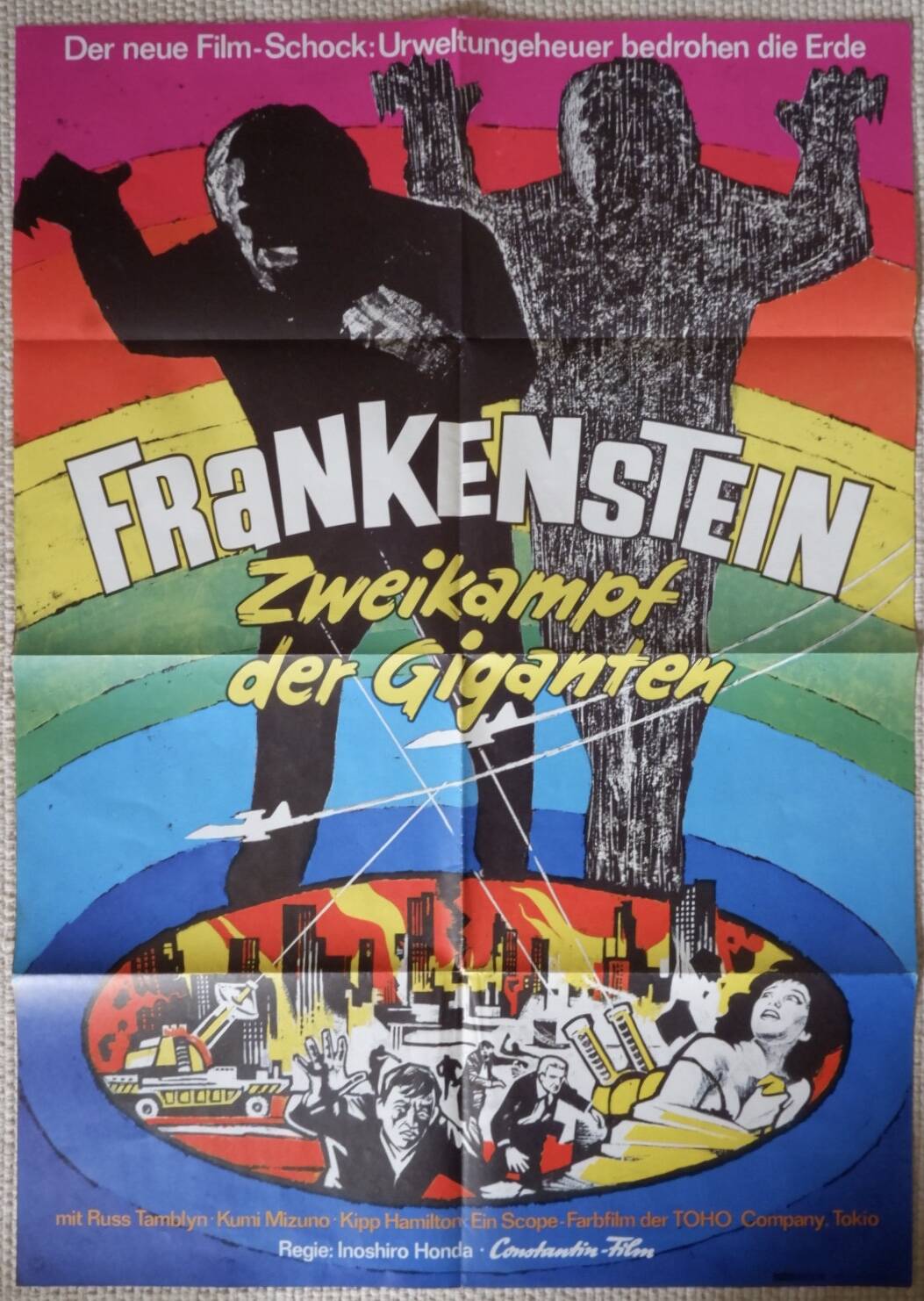 Frankenstein: the war of the gargantuas - original German poster - 1973
