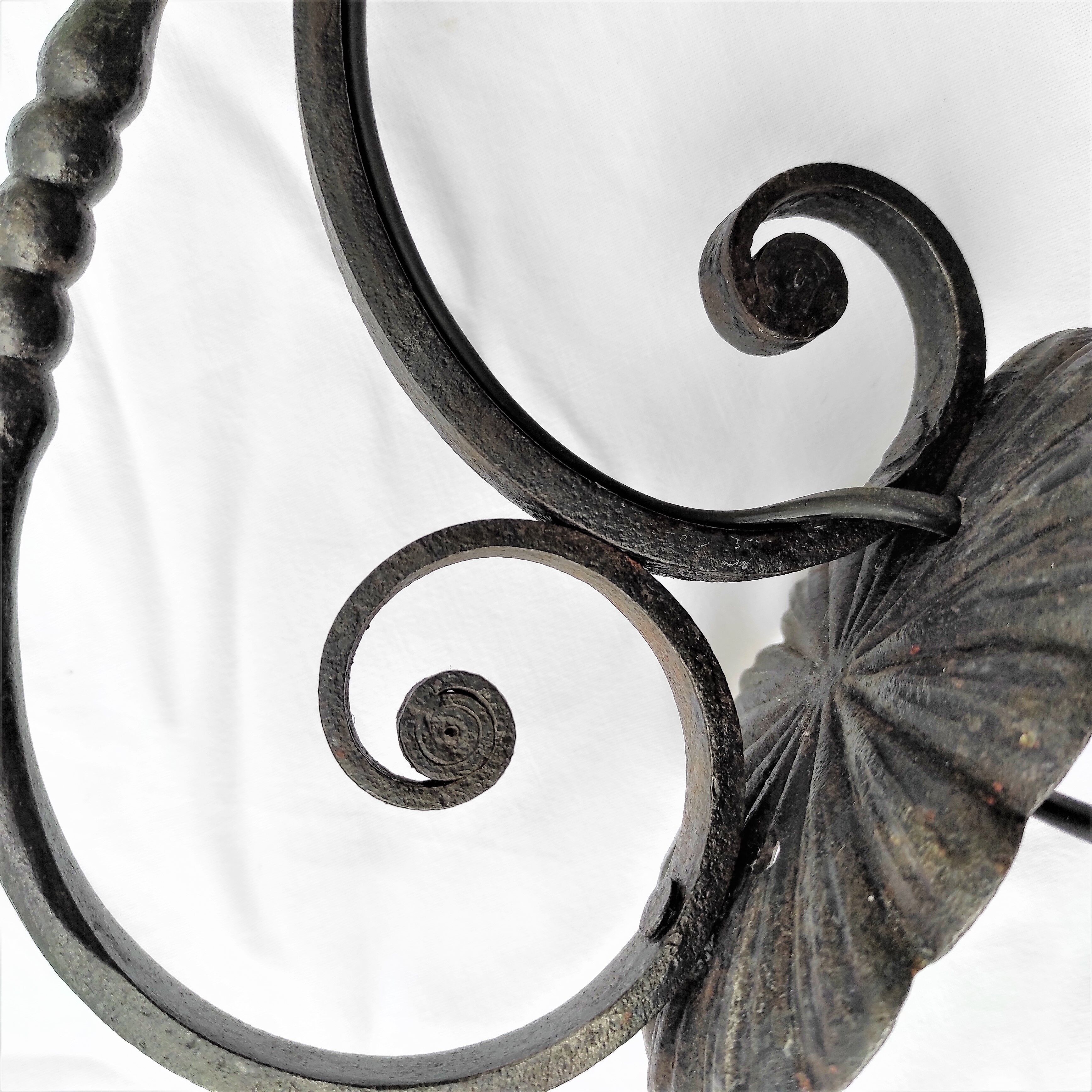 Interior wrought iron wall lamp early 20th centuries