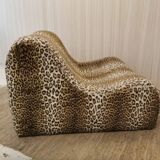 Pair of seventies leopard lounge chairs circa 1970, France