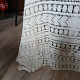 Dessus de lit ancien en crochet fait main