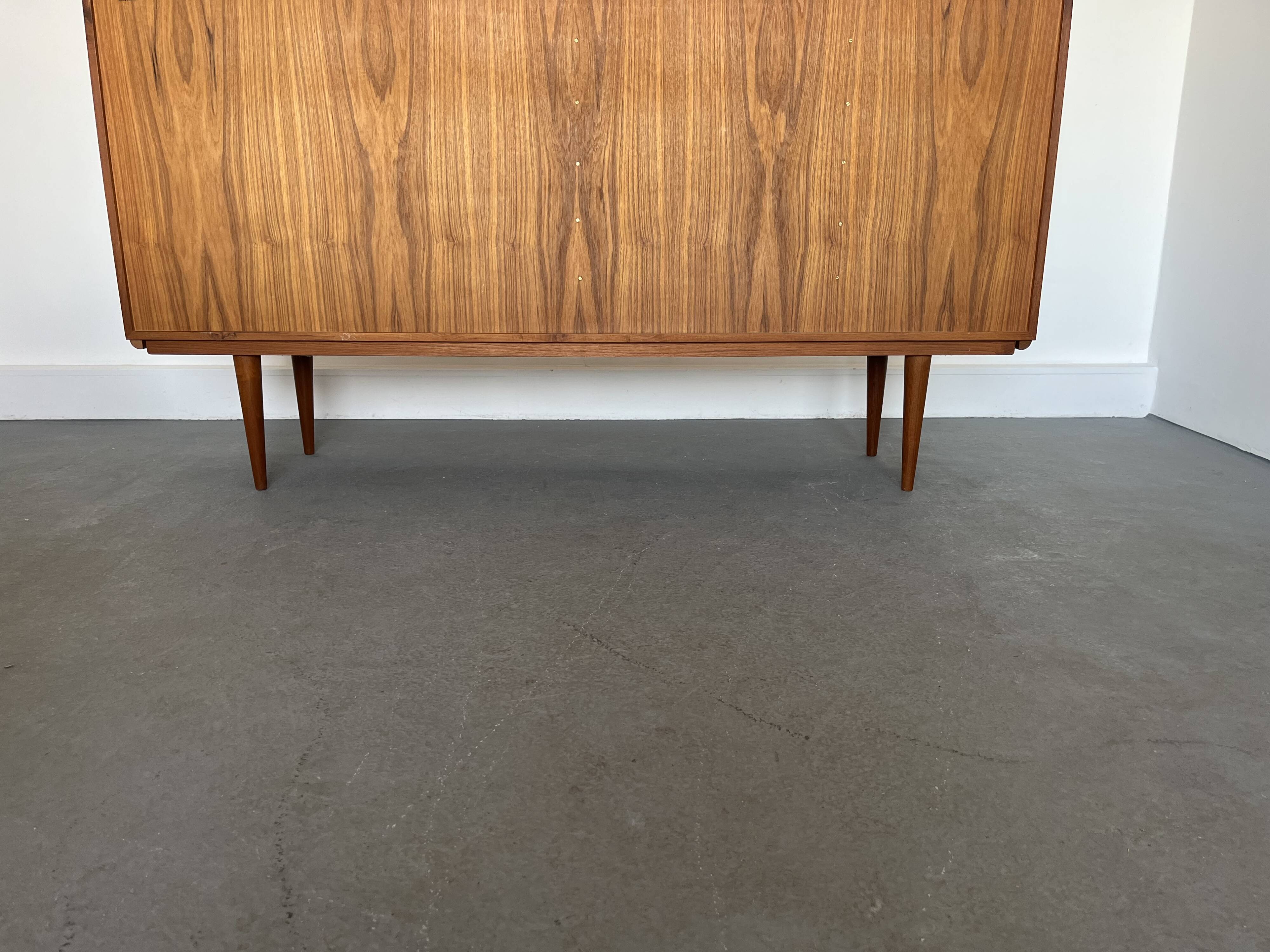 Model 19 High Sideboard in Teak with Sliding Doors by Gunni Omann for Omann Jun, 1960s