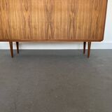 Model 19 High Sideboard in Teak with Sliding Doors by Gunni Omann for Omann Jun, 1960s