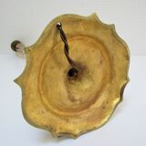 Solid brass lamp foot turned vintage