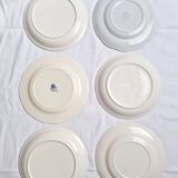 Gien blue dinner plates, St Amand