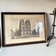Paris 19th engraving, glass frame