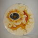 Kerbigot plate, hand-painted enamelled ceramics, Brittany