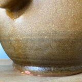 Handcrafted stoneware pot signed François Chapuis
