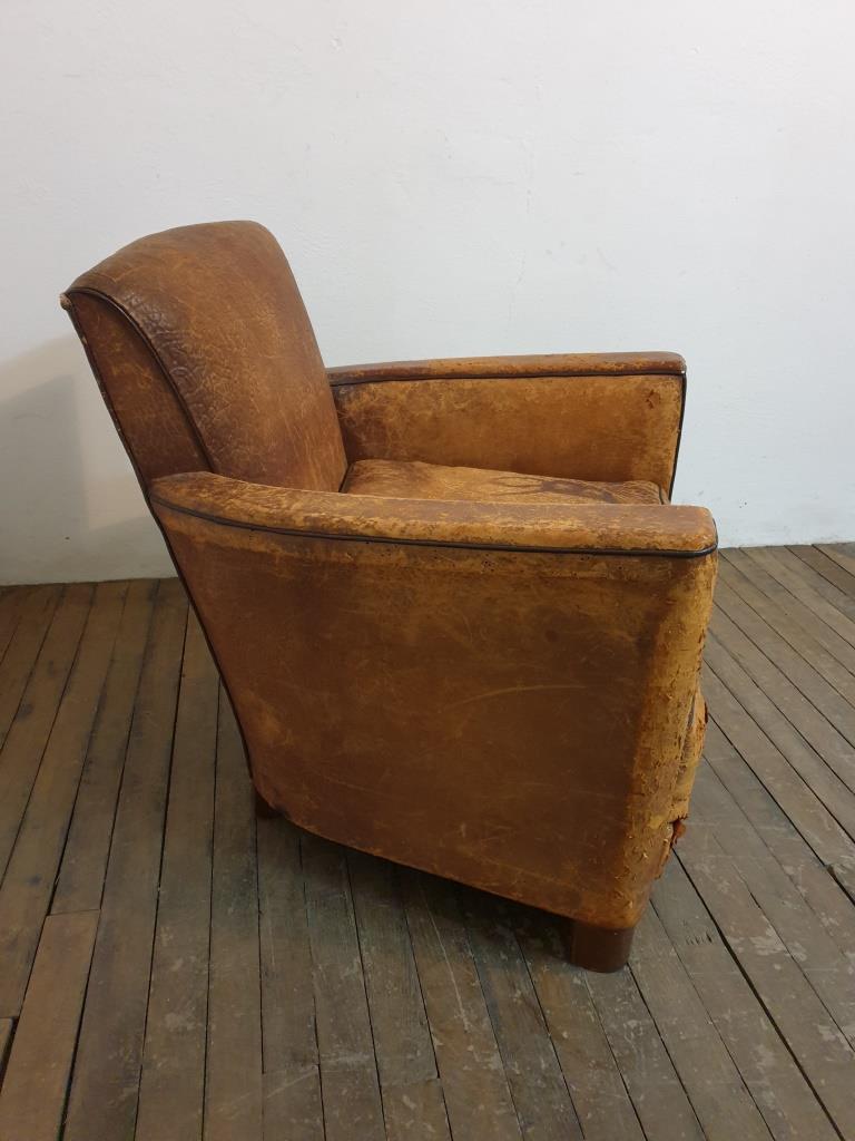 Old club chair - Leather armchair