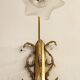 Bronze Modernist wall lamp. Spain, 1930s.