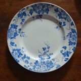 Set of 4 blue flower plates