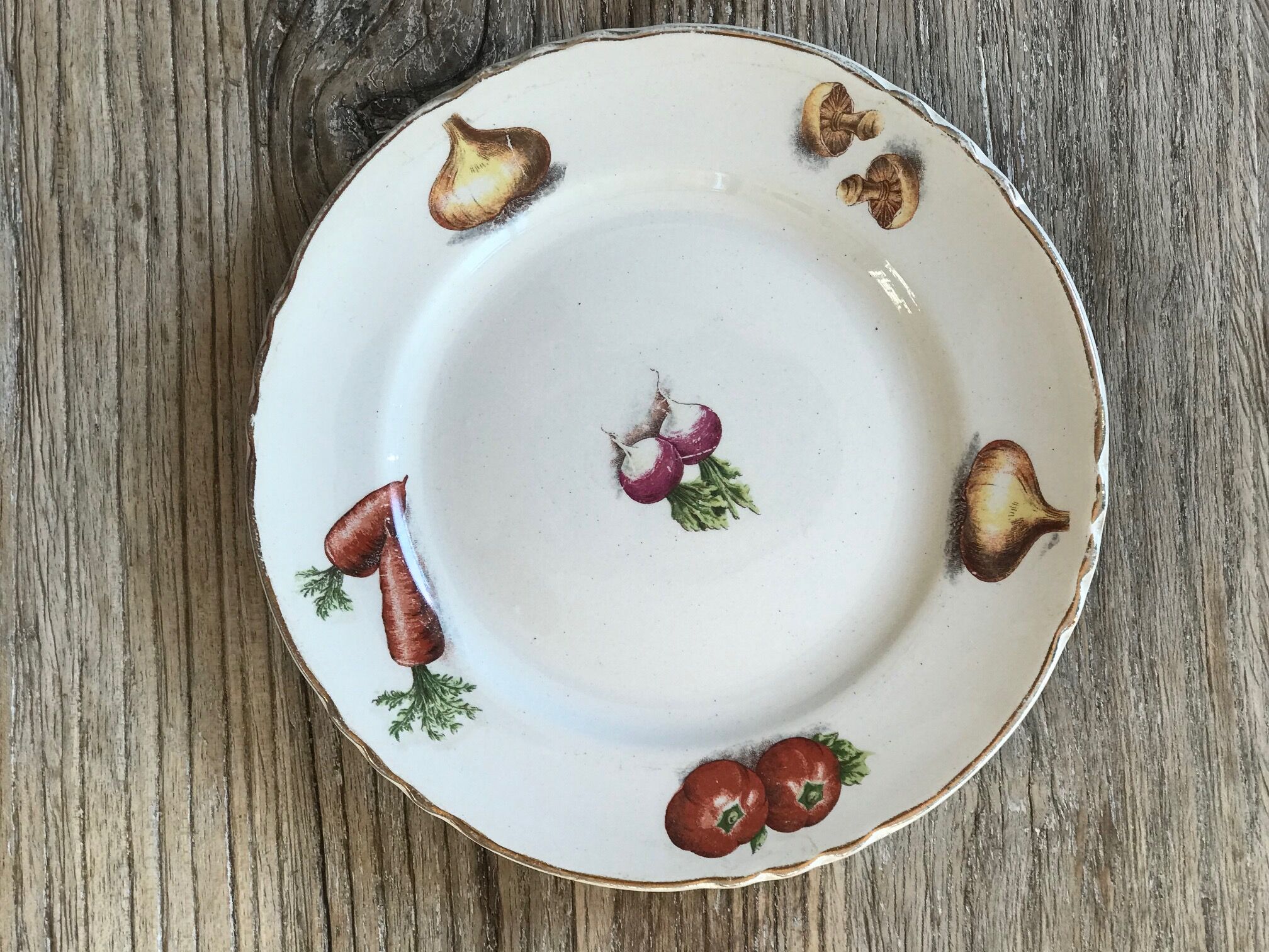 Set of 6 old dessert plates