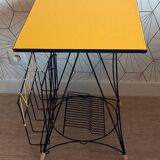 Side table for vintage vinyl records.
