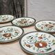Série de 6 assiettes vintage éditées par Boch La Louvière