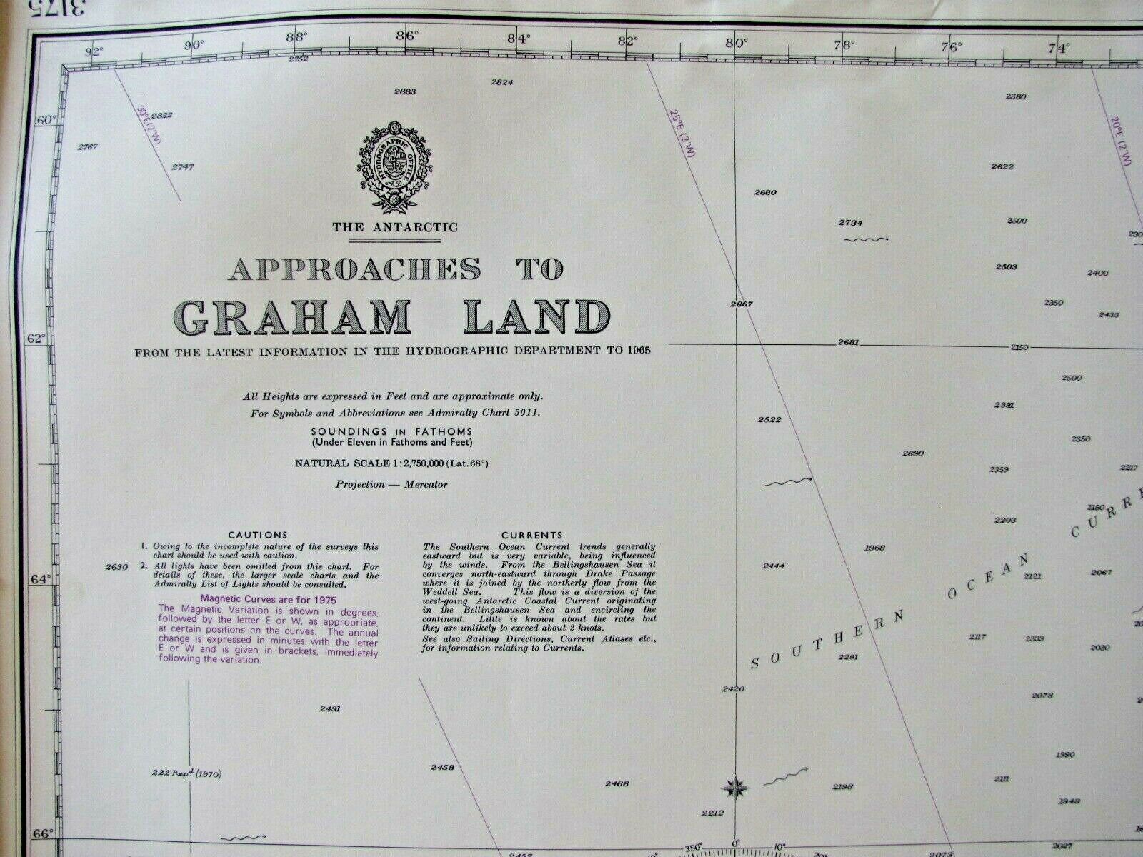 Graham Land - Peter I Oy - Antarctica Chart
