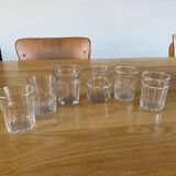 Set of 6 mismatched old glasses