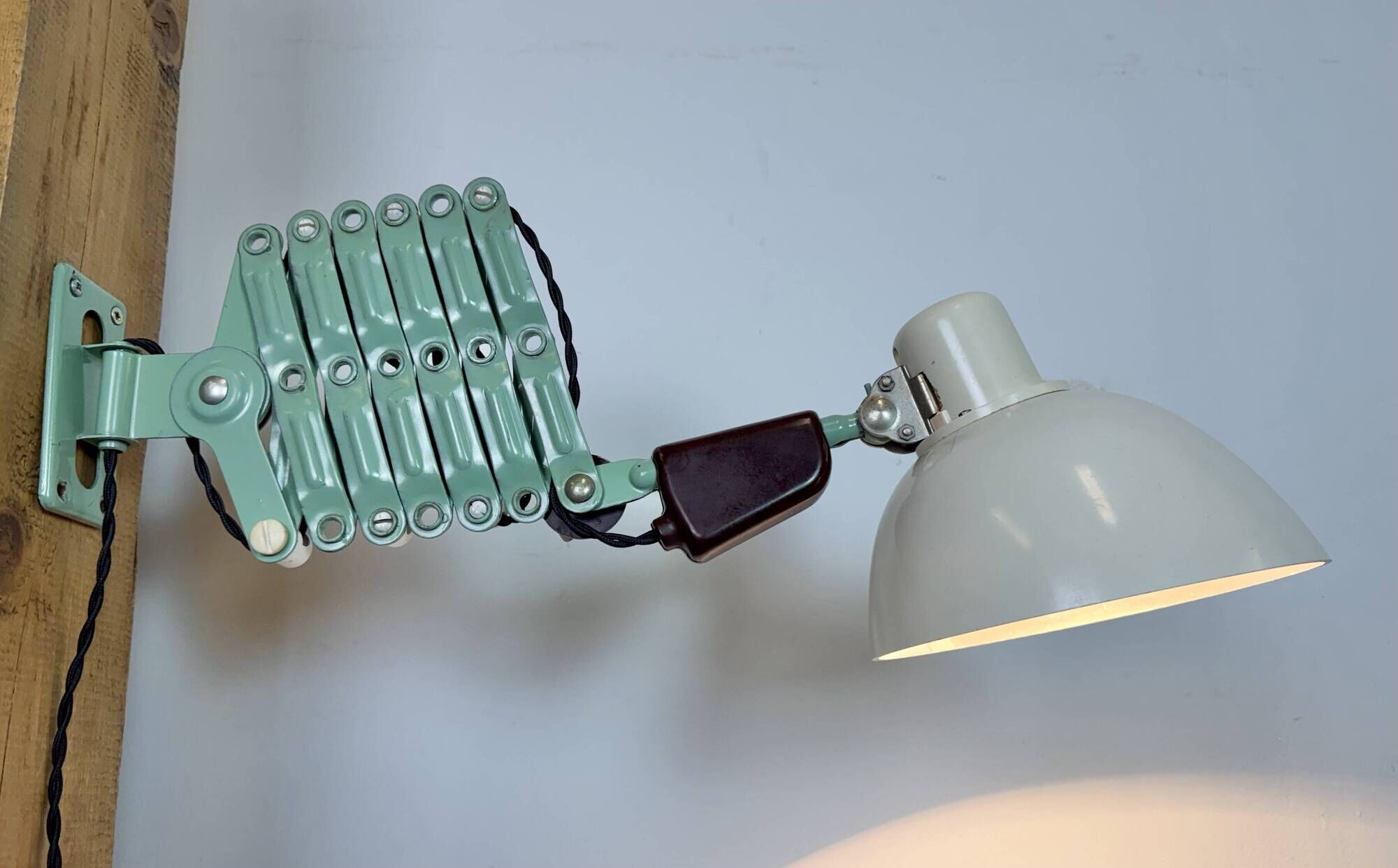 Industrial East German Scissor Lamp from VEB Zweckleuchtenbau Dresden, 1950
