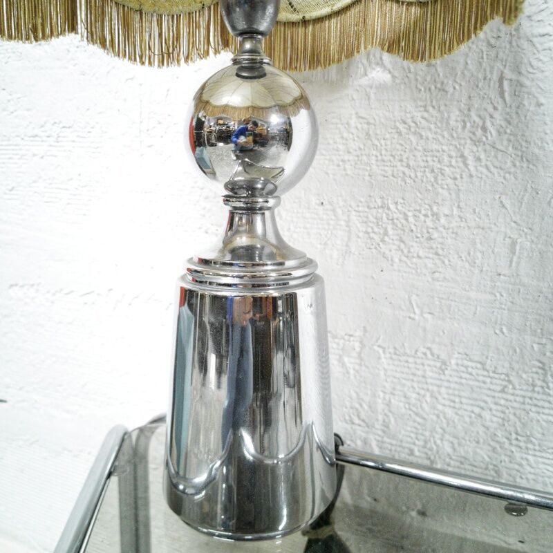 Vintage chrome foot lamp