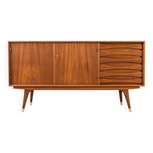 Enfilade Sven Andersen en teck, design scandinave, milieu du siècle moderne, 1