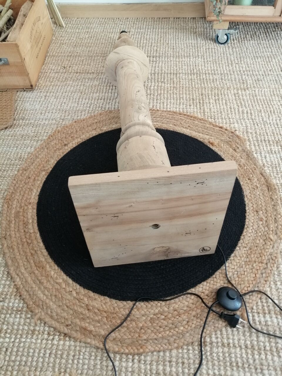 Vintage wooden floor lamp revisited