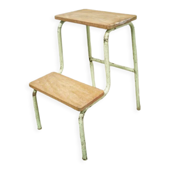 Metal and wood stepladder