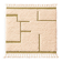 Beige Berber rug with a structured green abstract pattern.