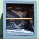 Buffet haut art deco rénové bleu