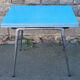 Blue formica set Jafae and its 4 vintage chairs, 70s