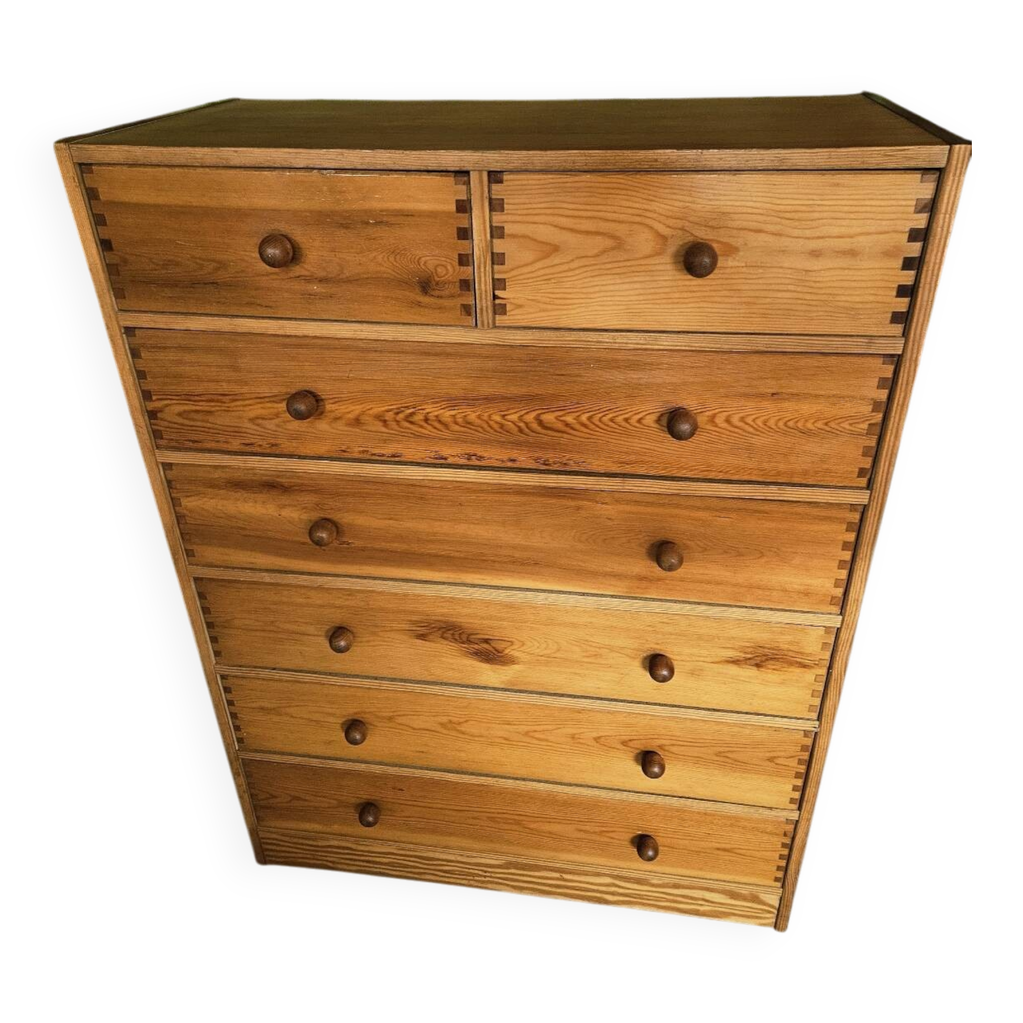Vintage pine chest of drawers 1980