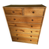 Vintage pine chest of drawers 1980