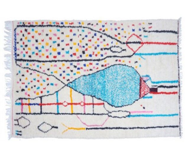 Colorful Berber Carpet 255x146cm