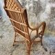 Fauteil rotin vintage