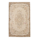 Tapis Aubusson ancien tons beiges et roses, élégant et raffiné, 209x335 Cm